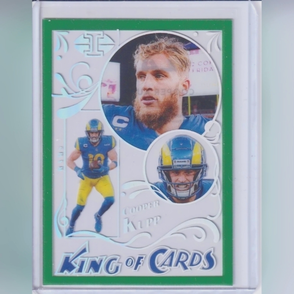 2022 Panini Illusions Cooper Kupp Green King of Cards #KC-10 LA Rams